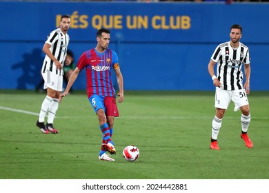 Barcelona, Spain. 08th August 2021 . Sergio Busquets of Fc Barcelona  during the pre-season friendly match between Fc Barcelona and Juventus Fc  .