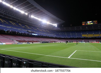 Barcelona (Spain). 08th December 2020. General View Of Camp Nou Stadium  During The UEFA Champions League Group G  Match Between Fc Barcelona And Juventus Fc.