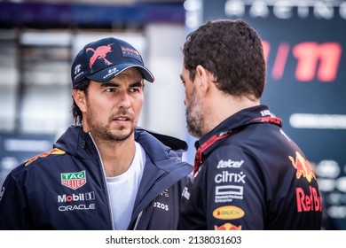 Barcelona, Spain. 23-25 February 2022. F1 Test Pre-season 2022. Sergio Perez, Red Bull.