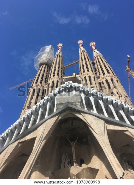 Barcelona Spain 2542018 Sagrada Familia Outside Stock Photo Edit