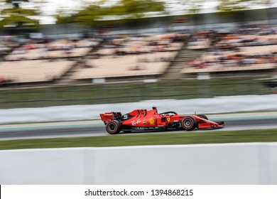 Barcelona, Spain. 9-12/05/2019. Grand Prix Of Spain. F1 World Championship 2019. Sebastian Vettel, Ferrari.