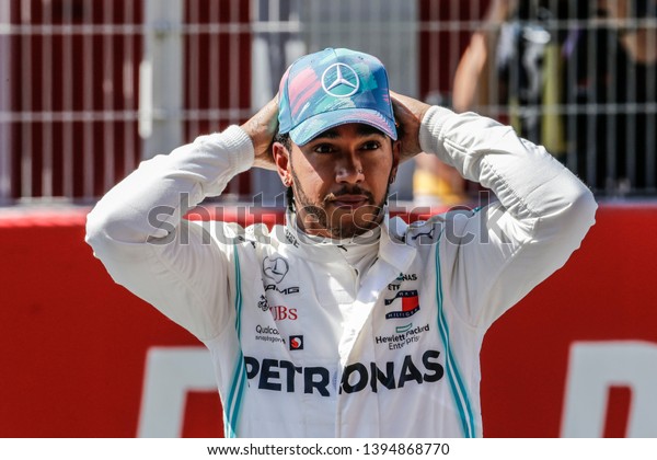 Barcelona, Spain.\
9-12/05/2019. Grand Prix of Spain. F1 World Championship 2019.\
Lewis Hamilton,\
Mercedes.