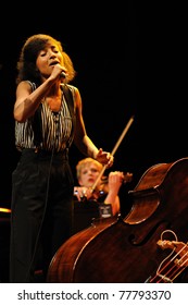 BARCELONA, SPAIN - APR 10: Esperanza Spalding Band Performs At Auditori On April 10, 2011 In Barcelona, Spain.