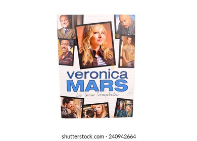 BARCELONA, SPAIN - DEC 27, 2014: Veronica Mars, Drama Television Series Created By Screenwriter Rob Thomas, On DVD Edition, Isolated On White Background.