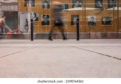 Barcelona, Spain - Dec 29th, 2019: Palace Of Catalan Music Or Palau De La Musica Catalana. Artist Billboard