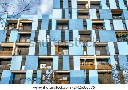 Barcelona, Spain - December 21, 2023: Streetscapes and modern architecture in Barcelona Spain
