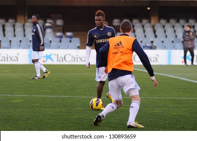 BARCELONA, SPAIN - FEB 20: Islam Feruz Plays With Chelsea F.C. Youth Team Against F.C. Barcelona At Mini Estadi On February 20, 2013 In Barcelona, Spain. NextGen Series.