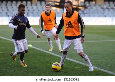 BARCELONA, SPAIN - FEB 20: Lewis Baker Plays With Chelsea F.C. Youth Team Against F.C. Barcelona At Mini Estadi On February 20, 2013 In Barcelona, Spain. NextGen Series.