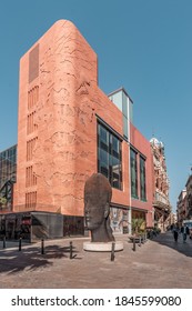 Barcelona, Spain - Feb 24, 2020: Exterior of new extention of Catalonia Music Hall