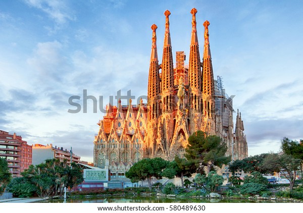 Barcelona Spain February 10 La Sagrada Stock Photo Edit Now