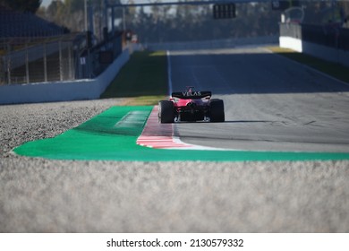 Barcelona, Spain - February 26 2022: F1 Pre Season Test - Charles Leclerc (MON) - Ferrari F1-75