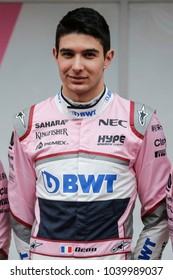 Barcelona, Spain. February 26/March 1, 2018. F1 Test For Season 2018. Esteban Ocon, Force India.