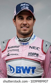 Barcelona, Spain. February 26/March 1, 2018. F1 Test For Season 2018. Sergio Perez, Force India.