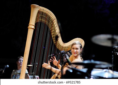 BARCELONA, SPAIN - JAN 20: Joanna Newsom Performs At Palau De La Musica On January 20, 2011 In Barcelona, Spain.