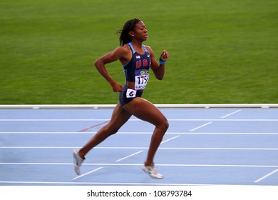 BARCELONA, SPAIN - JULY 12: Erika Rucker - The Bronze Medalist Of The 400 Meters On IAAF World Junior Athletics Championships On July 12, 2012 In Barcelona, Spain.