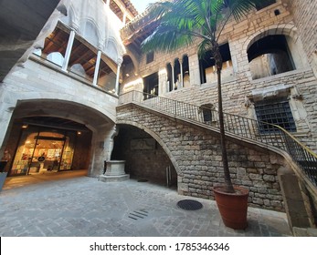 Barcelona, Spain - July 16, 2020: Entrance To Picasso Museum In Barcelona