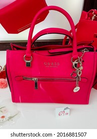 Barcelona, Spain - July 17, 2021. Guess Brand Women's Bag