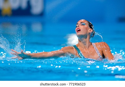 BARCELONA, SPAIN - JULY, 24: Ona Carbonell Of Spain During A Solo Synchronised Swimming Event Of World Championship BCN2013 On July 24, 2013 In Barcelona Spain