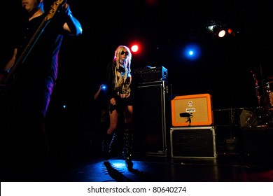 BARCELONA, SPAIN - JULY 6: Taylor Momsen, Frontwoman Of The Pretty Reckless Band And Gossip Girl TV Show Actress, Performs At Razzmatazz On July 6, 2011 In Barcelona, Spain.