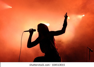 BARCELONA, SPAIN - JUNE 1: Sleigh Bells Band Performs At San Miguel Primavera Sound Festival On June 1, 2012 In Barcelona, Spain.