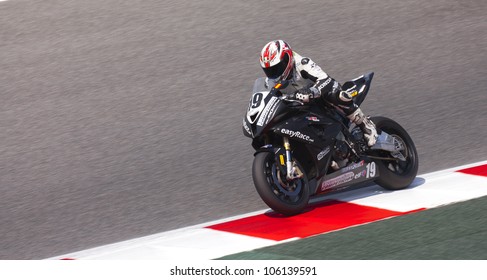 BARCELONA - SPAIN JUNE 24: Raul Gomez in the race for Stock Extreme race at 2012 Speed Championship in Spain at Montmelo circuit on June 24, 2012 - Shutterstock ID 106139591