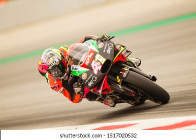 BARCELONA - SPAIN, JUNI 14: Spanish Aprilia Rider Aleix Espargaro At 2019 Monster Energy MotoGP Of Catalunya