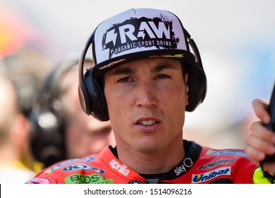 BARCELONA - SPAIN, JUNI 16: Spanish Aprilia Rider Aleix Espargaro On The Grid At 2019 Monster Energy MotoGP Of Catalunya