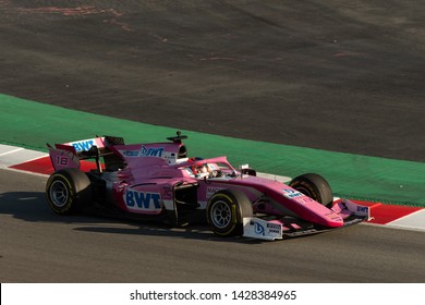 Barcelona, Spain -  Mar 5h, 2019 - Tatiana Calderon From Columbia With 18 BWT Arden On Track At Fia Formula 2 Test At Circuit De Catalunya.