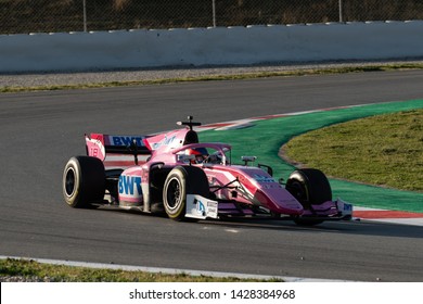 Barcelona, Spain -  Mar 5h, 2019 - Tatiana Calderon From Columbia With 18 BWT Arden On Track At Fia Formula 2 Test At Circuit De Catalunya.