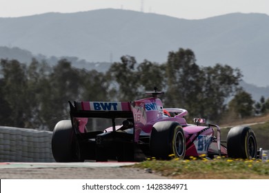 Barcelona, Spain -  Mar 5h, 2019 - Tatiana Calderon From Columbia With 18 BWT Arden On Track At Fia Formula 2 Test At Circuit De Catalunya.