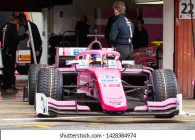 Barcelona, Spain -  Mar 5h, 2019 - Tatiana Calderon From Columbia With 18 BWT Arden At Fia Formula 2 Test At Circuit De Catalunya.