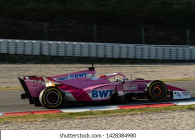 Barcelona, Spain -  Mar 5h, 2019 - Tatiana Calderon From Columbia With 18 BWT Arden On Track At Fia Formula 2 Test At Circuit De Catalunya.