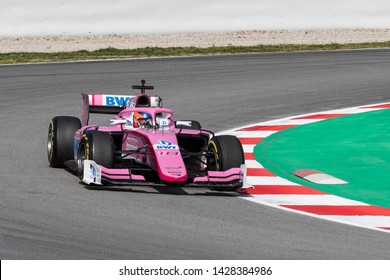 Barcelona, Spain -  Mar 5h, 2019 - Tatiana Calderon From Columbia With 18 BWT Arden On Track At Fia Formula 2 Test At Circuit De Catalunya.