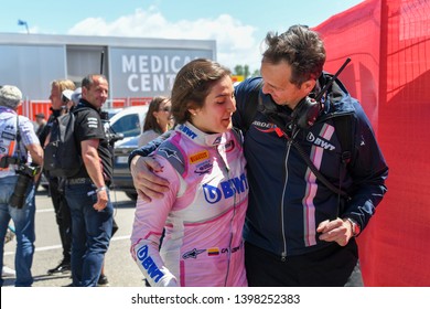 BARCELONA, SPAIN - MAY 12, 2019: Tatiana Calderón, Canada Competes For BWT Arden Racing In The F2 Spain