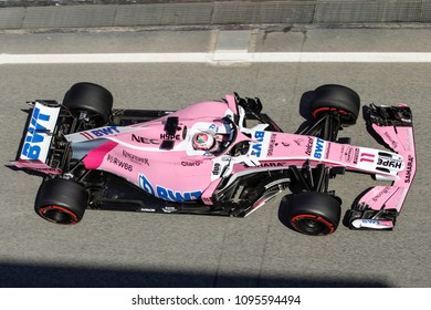 Barcelona, Spain. May 13, 2018. Grand Prix Of Spain. F1 World Championship 2018. Sergio Perez, Force India.