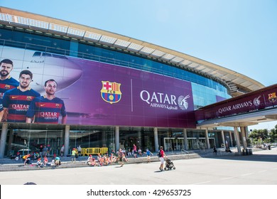 BARCELONA, SPAIN - MAY 28, 2016: CAMP NOU. The Stadium Of Football Club Barcelona Team. 
