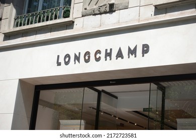 Barcelona, Spain - May 9, 2022: Longchamp Store.. Longchamp Is A French Luxury Leather Goods Company.