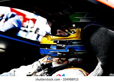 BARCELONA, SPAIN - NOVEMBER 1, 2015: Andrew Watson At International GT Open That Celebrates At Circuit De Barcelona Catalunya In Barcelona, Spain.