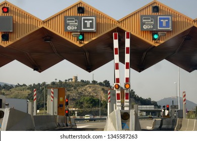 Barcelona, Spain - October 12, 2017: Paid Highways In India. Terminal Fare, Toll Road