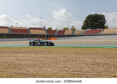 BARCELONA, SPAIN, September 4, 2021 : Ginetta G55 On Track During 24h Series, A Long Distance International Racing Championship For GT And Touring Cars.