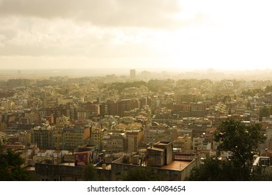 Barcelona Sunset In The Park Guel