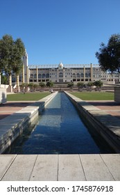 Barcelona/Spain - December 7, 2018: View Of The Olympic Stadium Lluís Companys From The Barcelona Olympic Park.