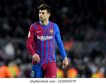 Barcelona,Spain.13 March,2022. Gerard Pique (3) of FC Barcelona during the spanish La Liga match between FC Barcelona and Osasuna at Camp Nou Stadium.