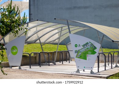 Barcelos, Portugal - 2020-05 - Bicycle Parking Spot In IPCA, In Barcelos