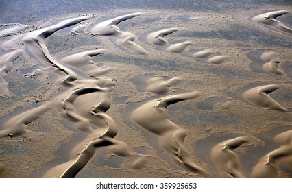 Barchan Dunes Of The Namib Desert Aerial Photograph