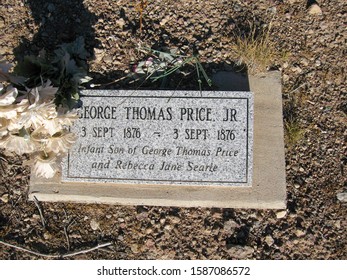 Barclay, NV / USA - Sept 27, 2009: Grave Marker For Child George Thomas Price, Jr; 1876.