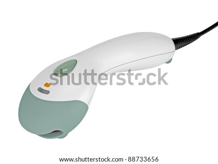 Barcode scanner . Isolated on white background