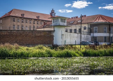 Barczewo, Poland - August 24, 2017: Prison Walls In Barczewo Town, Warmia Region