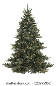 Bare Christmas Tree With Pine Cone