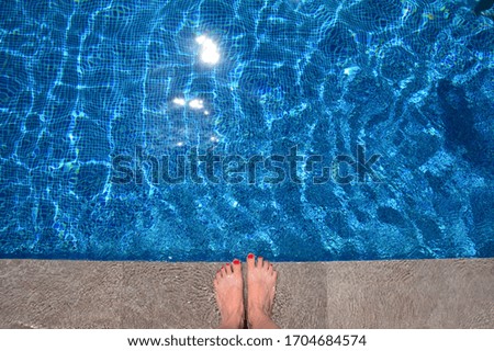 Similar – #A# at the pool 1 Mensch